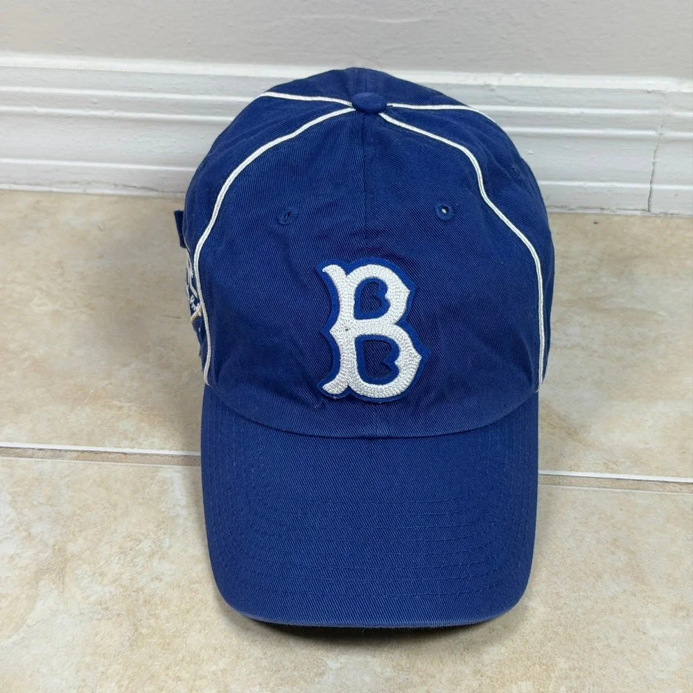 47 Brand Brooklyn Dodgers Hat Blue Jackie Robinson 42 Piping Embroidered Cap